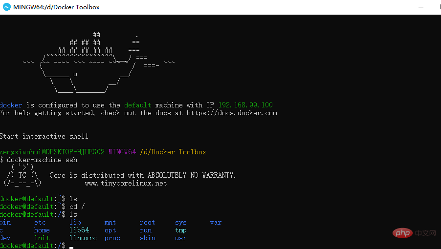 Docker Quickstart Terminal 启动方式